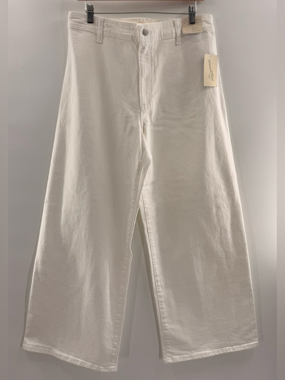 NWT High-Rise Sailor Wide Leg Ankle Jeans Relaxed Fit Universal Thread White 12 - Picture 2 of 11